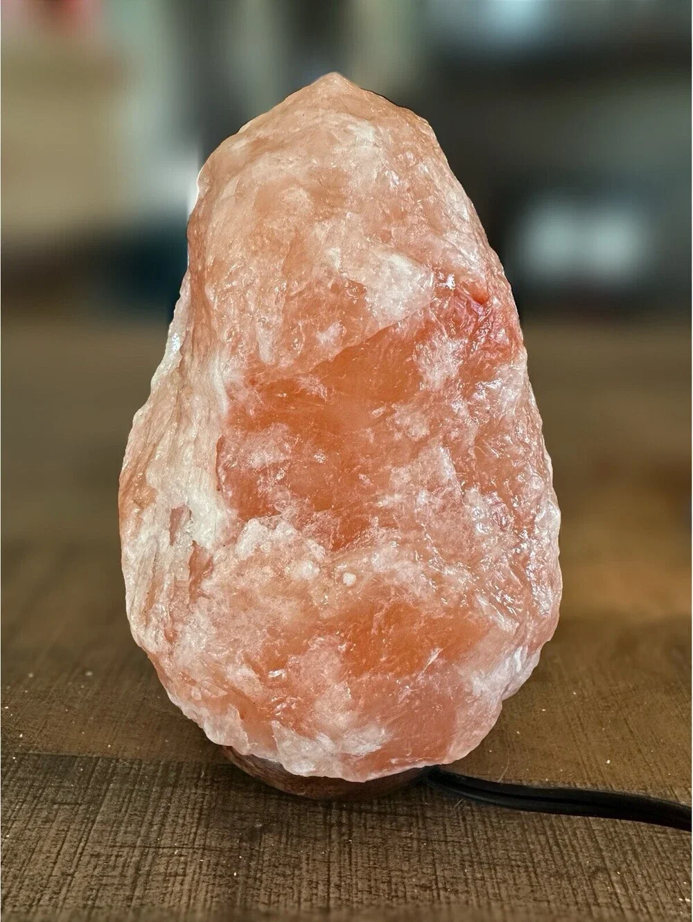 Himalayan Salt Lamp with Wooden Base